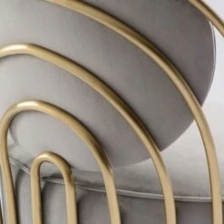 Cascade Brass Swivel Chair - Dove Grey 10 Cascade Brass Swivel Chair - Dove Grey -Furniture Sale Store cascade brass cutout detail 3 web