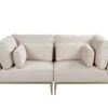 Cassie Two Seat Sofa – Chalk – Brushed Brass Base -Furniture Sale Store cassie modular sofa chalk cutout 03 web copy