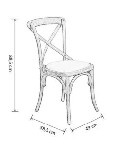 Set Of 2 Chamborde Cross Back Chair -Furniture Sale Store chamborde chair 243 dimensions 1