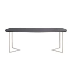 Chevron Silver Dining Table