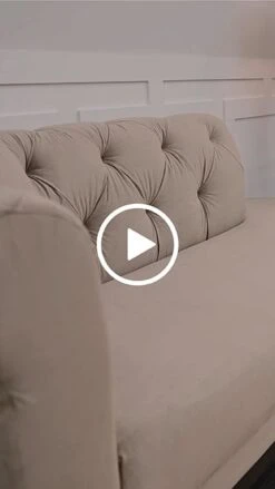 Claremont Chaise Longue - Taupe -Furniture Sale Store claremont chaise play button web