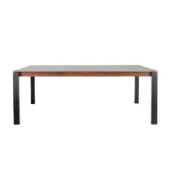 Corinna 10 Seat Dining Table Grey - Black Legs