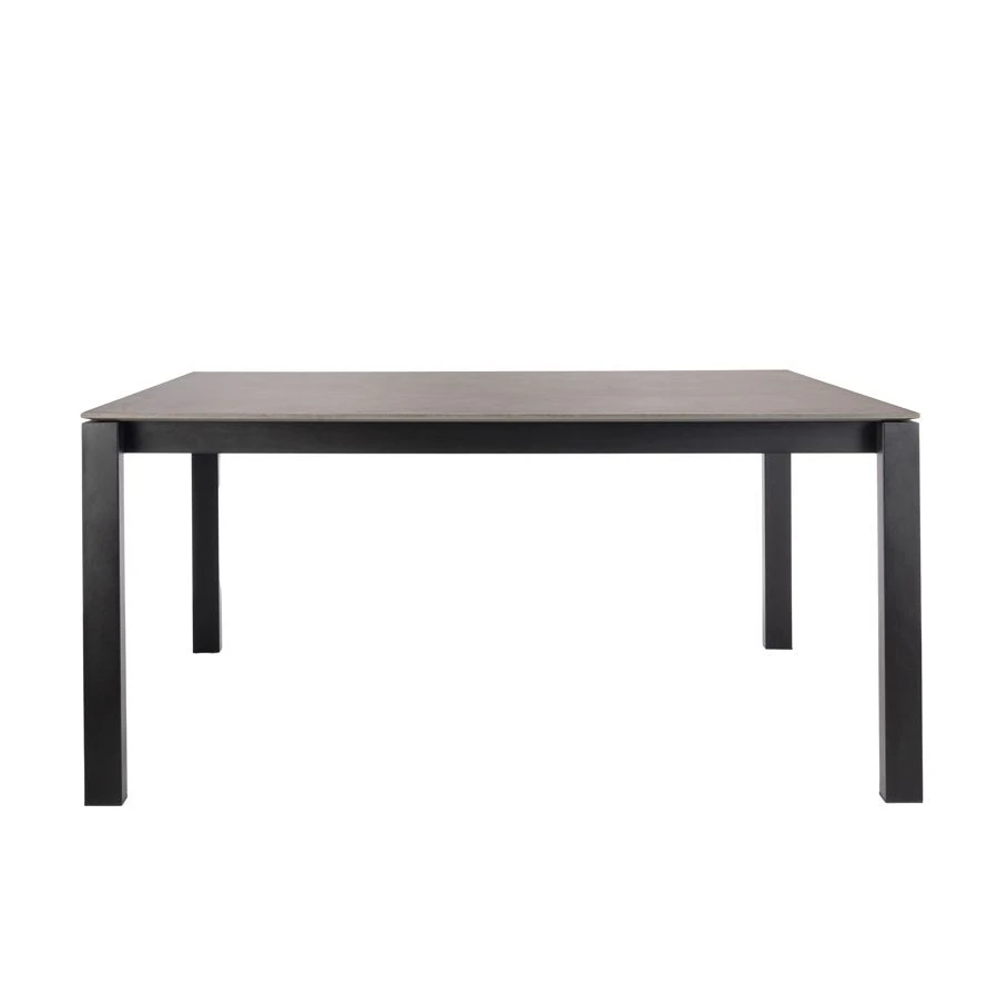 Corinna 6 Seat Dining Table Concrete Effect - Black Legs 2 Corinna 6 Seat Dining Table Concrete Effect - Black Legs