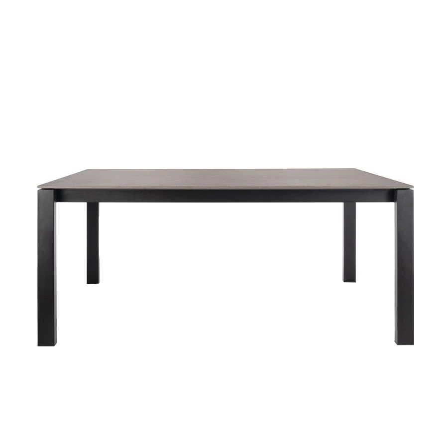 Corinna 8 Seat Dining Table Concrete Effect - Black Legs 3 Corinna 8 Seat Dining Table Concrete Effect - Black Legs
