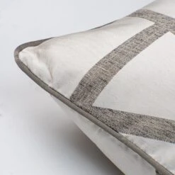 Taupe Fragments Square Cushion
