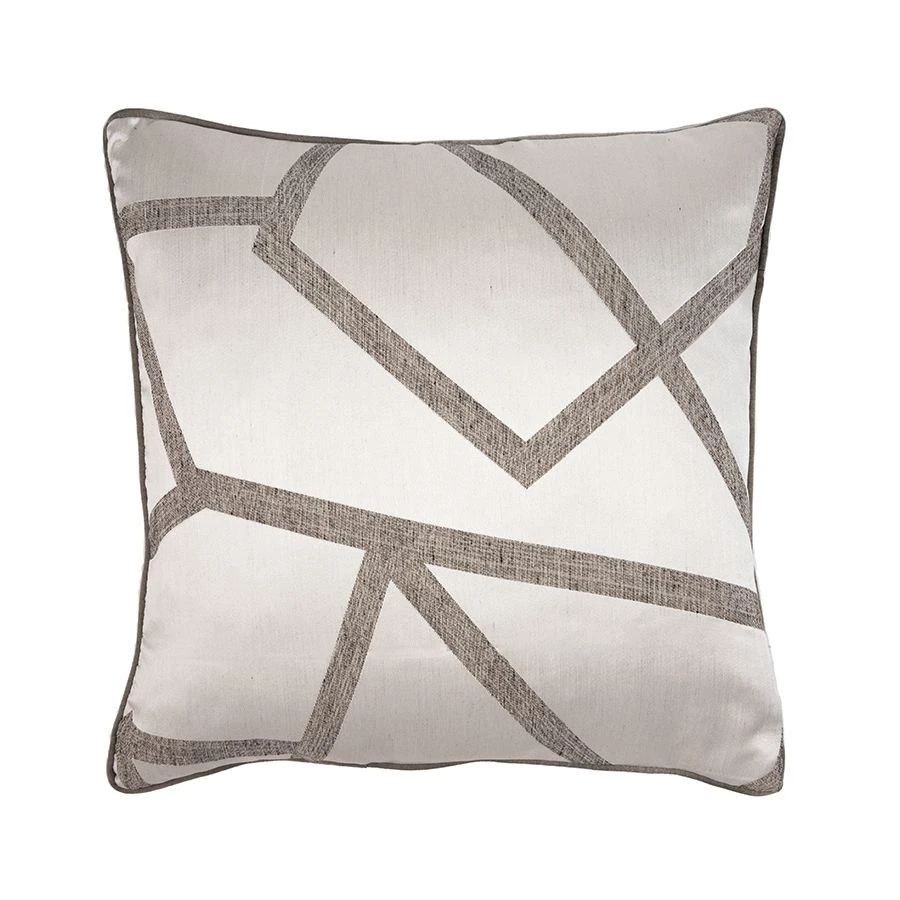 Taupe Fragments Square Cushion 4 Taupe Fragments Square Cushion - Image 2