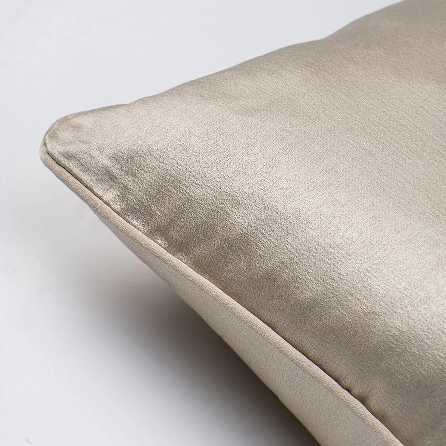 Taupe Crepe Square Cushion 3 Taupe Crepe Square Cushion