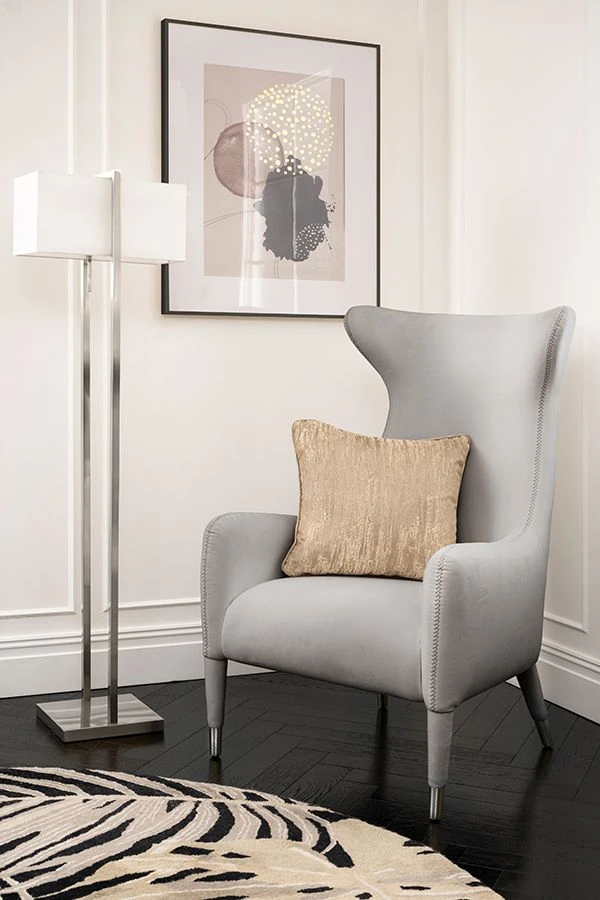 Delta Armchair Dove Grey – Brushed Silver 4 Delta Armchair Dove Grey – Brushed Silver - Image 2