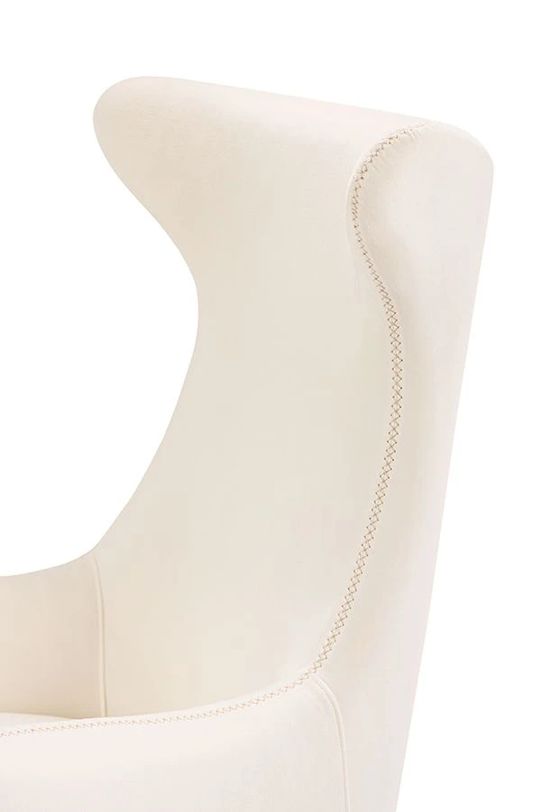 Delta Armchair White - Brushed Gold 5 Delta Armchair White - Brushed Gold - Image 3