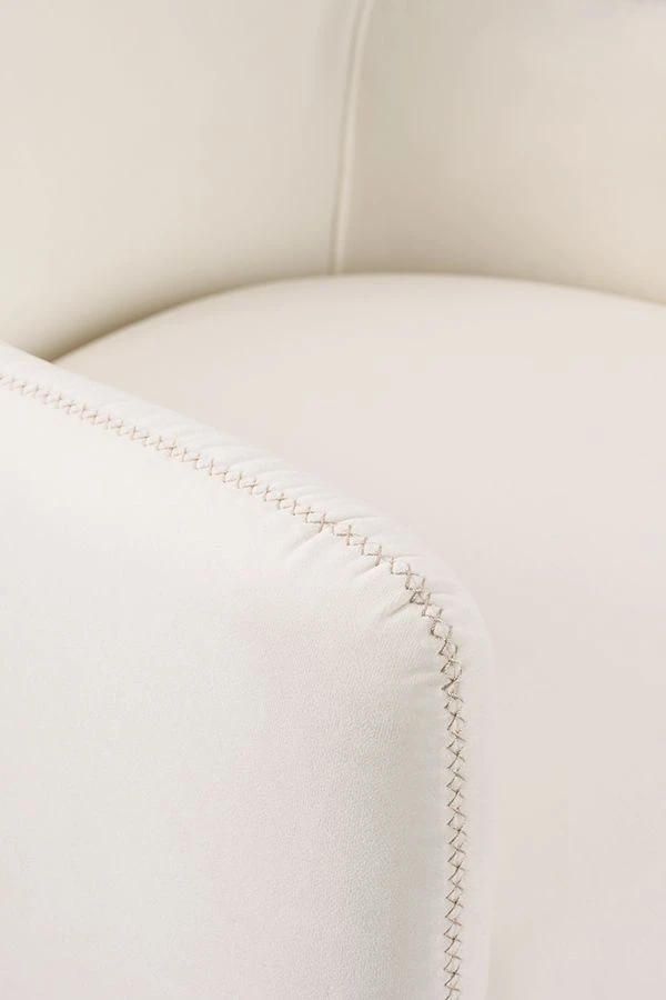 Delta Armchair White - Brushed Gold 6 Delta Armchair White - Brushed Gold - Image 4