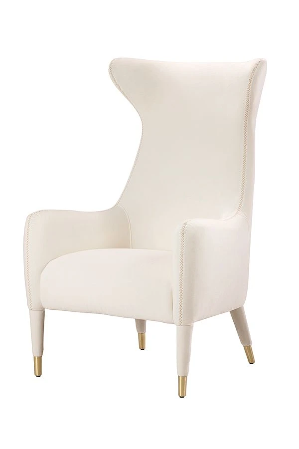 Delta Armchair White - Brushed Gold 4 Delta Armchair White - Brushed Gold - Image 2