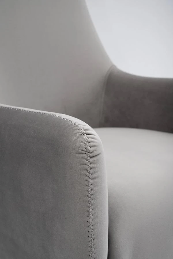 Delta Armchair Dove Grey – Brushed Silver 6 Delta Armchair Dove Grey – Brushed Silver - Image 4