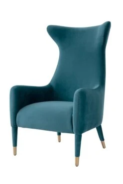 Delta Armchair Peacock - Brushed Gold