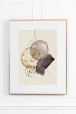 Desert Dust No.2 Wall Art - Brass Frame
