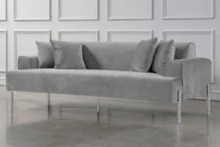 Duke Three Seat Sofa - Dove Grey - Silver Legs 11 Duke Three Seat Sofa - Dove Grey - Silver Legs -Furniture Sale Store duke 3 seater dove grey lifestyle webready
