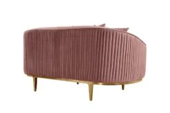 Ella Two Seat Sofa - Blush Pink- Brass Base -Furniture Sale Store ella 2seat brass pink 3 jamesweb 1