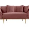 Ella Two Seat Sofa - Blush Pink- Brass Base -Furniture Sale Store ella 2seat brass pink jamesweb2