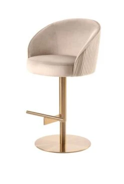 Ella Bar Stool - Chalk - Brass Base -Furniture Sale Store ella barstool chalk brass 2 web