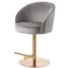 Ella Bar Stool - Dove Grey - Brass Base 2 Ella Bar Stool - Dove Grey - Brass Base -Furniture Sale Store ella barstool grey brass 1 web