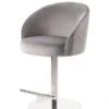 Ella Bar Stool - Dove Grey - Silver Base 1 Ella Bar Stool - Dove Grey - Silver Base -Furniture Sale Store ella barstool grey silver 1 web