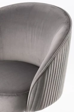 Ella Bar Stool - Dove Grey - Brass Base -Furniture Sale Store ella barstool grey silver detail 2 web