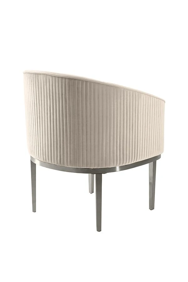 Ella Dining Chair - Chalk - Silver Base 5 Ella Dining Chair - Chalk - Silver Base - Image 3
