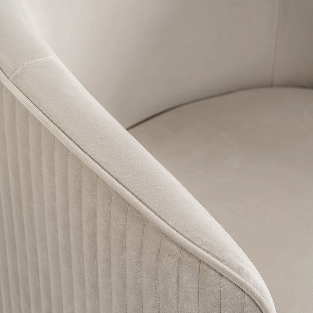 Ella Dining Chair - Chalk - Silver Base 6 Ella Dining Chair - Chalk - Silver Base - Image 4