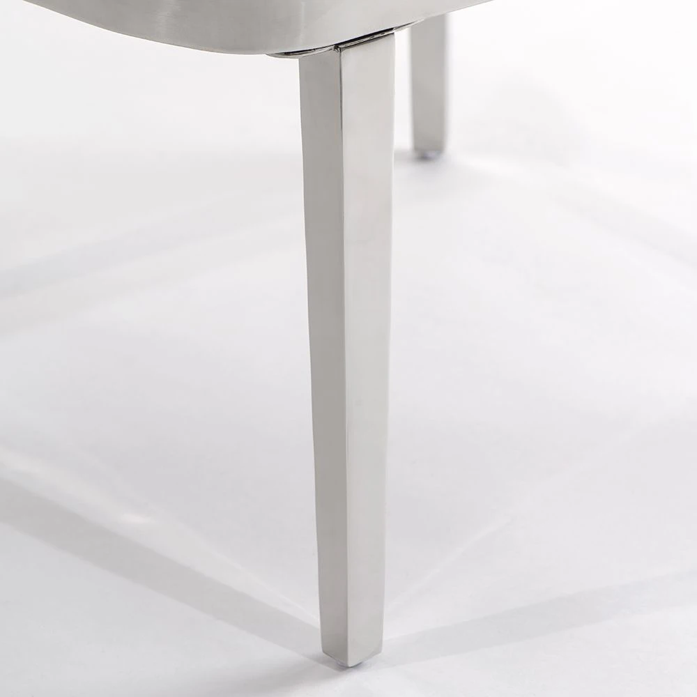 Ella Dining Chair - Chalk - Silver Base 7 Ella Dining Chair - Chalk - Silver Base - Image 5