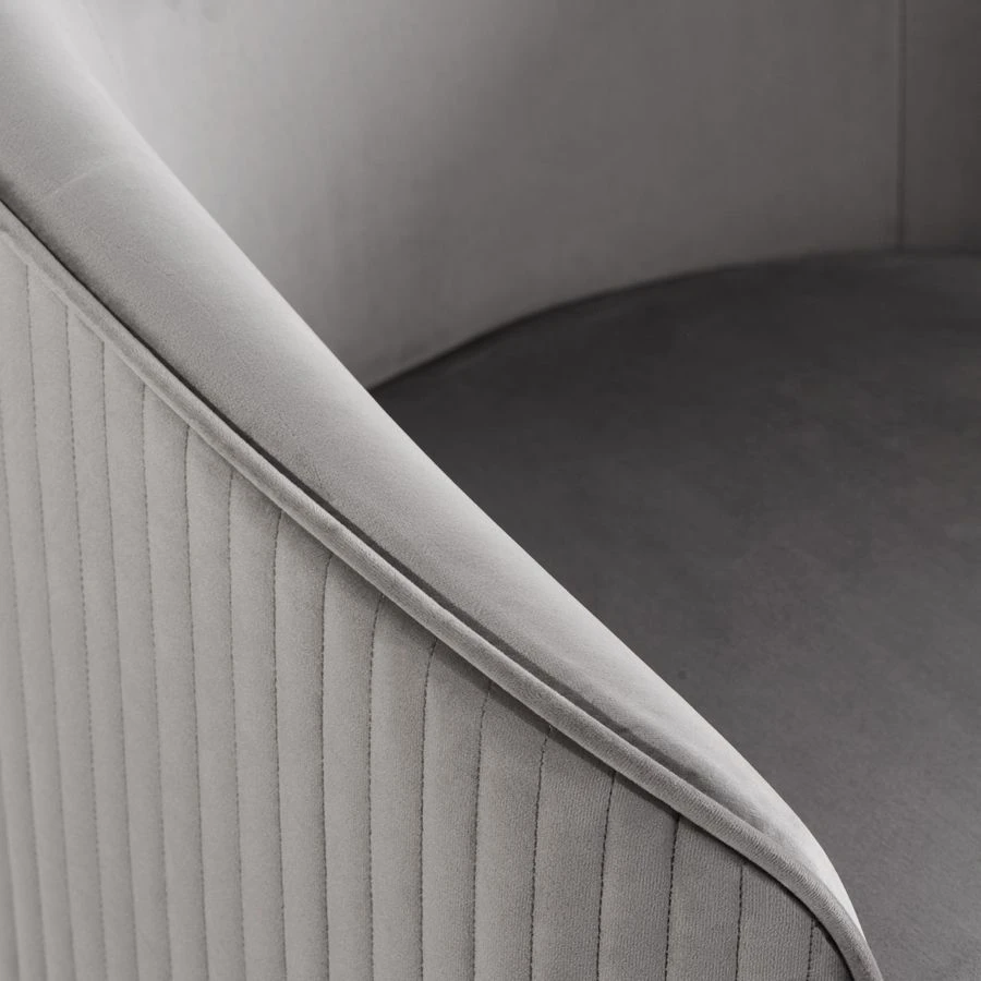 Ella Dining Chair - Dove Grey - Silver Base 6 Ella Dining Chair - Dove Grey - Silver Base - Image 4