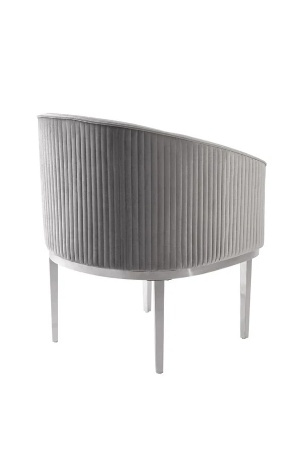 Ella Dining Chair - Dove Grey - Silver Base 5 Ella Dining Chair - Dove Grey - Silver Base - Image 3