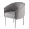 Ella Dining Chair - Dove Grey - Silver Base -Furniture Sale Store ella dining chair grey silver front web