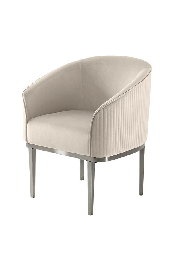 Ella Dining Chair - Chalk - Silver Base 3 Ella Dining Chair - Chalk - Silver Base