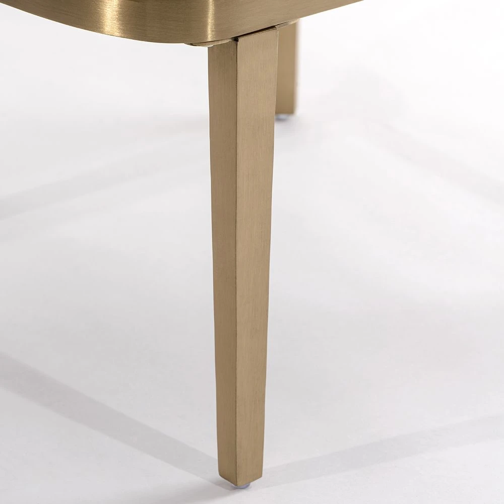 Ella Dining Chair - Taupe - Brass Base 7 Ella Dining Chair - Taupe - Brass Base - Image 5