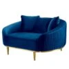 Ella Loveseat Navy -Furniture Sale Store ella loveseat blue front web
