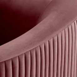 Ella Two Seat Sofa - Blush Pink- Brass Base -Furniture Sale Store ella sofa detail pink fabric jamesweb 1