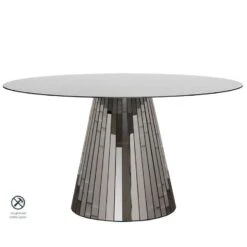 Emmeline Smoked Mirror Dining Table