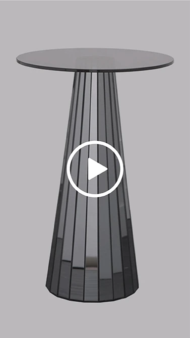 Emmeline Smoked Mirror Side Table 7 Emmeline Smoked Mirror Side Table - Image 6