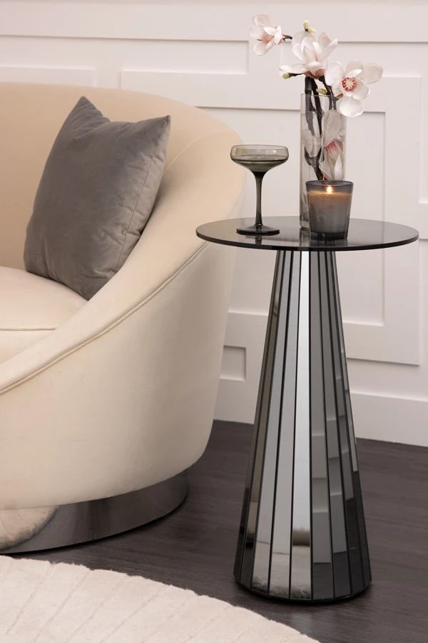 Emmeline Smoked Mirror Side Table 3 Emmeline Smoked Mirror Side Table - Image 2