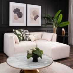 Essen Two Seat Corner Sofa – Cream Chenille 15 Essen Two Seat Corner Sofa – Cream Chenille -Furniture Sale Store essen 2s footstool right web 1