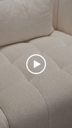 Essen Super Lounge Suite – Cream Chenille -Furniture Sale Store essen chenile play image