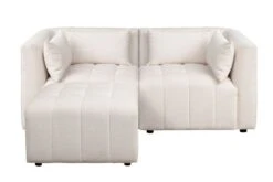 Essen Two Seat Corner Sofa – Cream Chenille