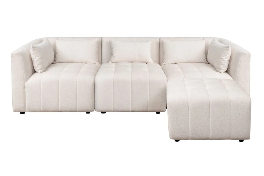 Essen Three Seat Corner Sofa – Cream Chenille 5 Essen Three Seat Corner Sofa – Cream Chenille - Image 3