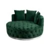 Frankfurt Loveseat - Bottle Green - Silver Base 1 Frankfurt Loveseat - Bottle Green - Silver Base -Furniture Sale Store frankfurt loveseat silver bottle cutout 01 web