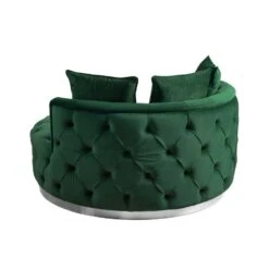 Frankfurt Loveseat - Bottle Green - Silver Base -Furniture Sale Store frankfurt loveseat silver bottle cutout 02 web