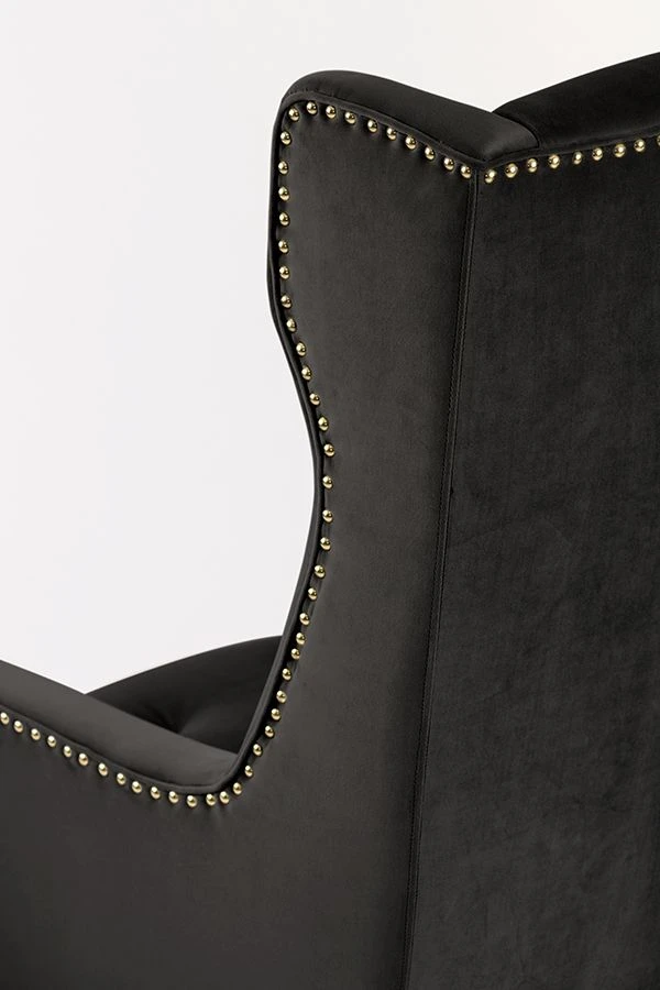 Grayson Armchair Black – Brushed Gold 6 Grayson Armchair Black – Brushed Gold - Image 4