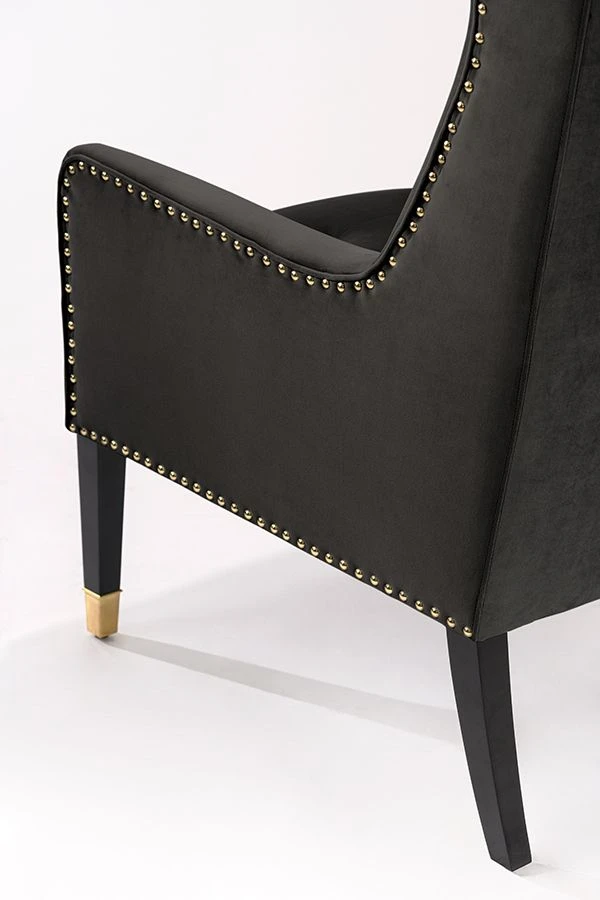 Grayson Armchair Black – Brushed Gold 7 Grayson Armchair Black – Brushed Gold - Image 5
