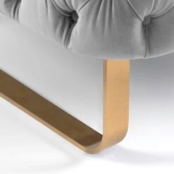 Grosvenor Armchair - Dove Grey - Brushed Brass -Furniture Sale Store grosvenor chair brass grey cutout 03 webready