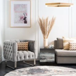 Grosvenor Armchair - Dove Grey - Brushed Silver 9 Grosvenor Armchair - Dove Grey - Brushed Silver -Furniture Sale Store grosvenor grey webready