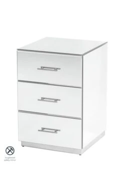 Harper Mirrored Side Table ā Silver Details