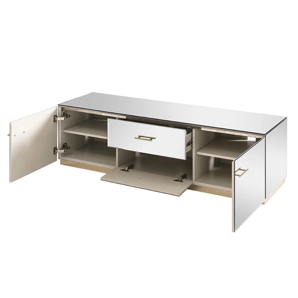 Harper Mirrored Media Unit – Champagne Gold Details 5 Harper Mirrored Media Unit – Champagne Gold Details - Image 3
